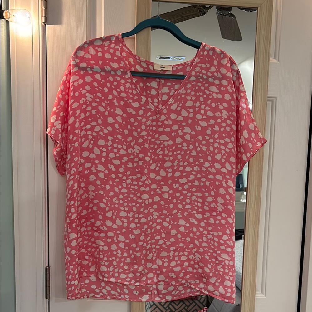 Entro Pink Dolman Sleeve Blouse